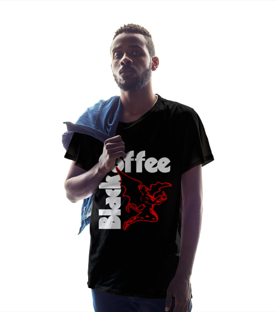 Black Coffee Devil Caffeine Drinking T-Shirt