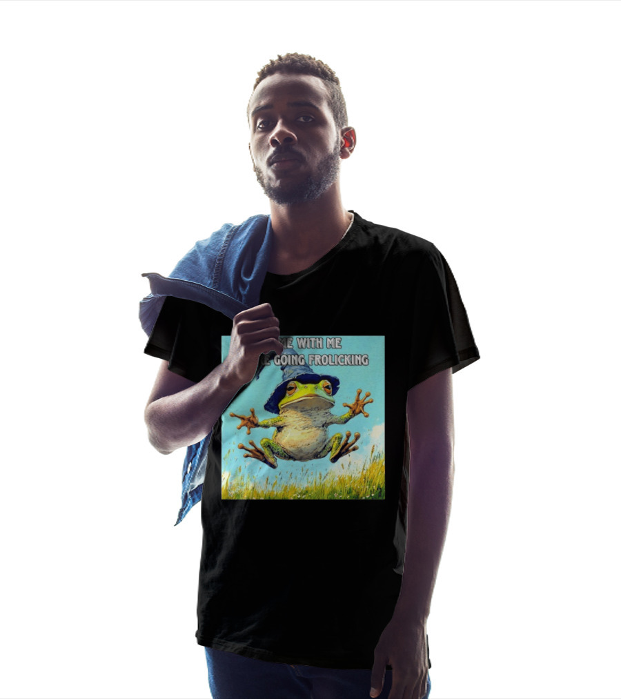 Come With Me We're Going Frolicking Frog Wizard Magic Fun Adventure T-Shirt
