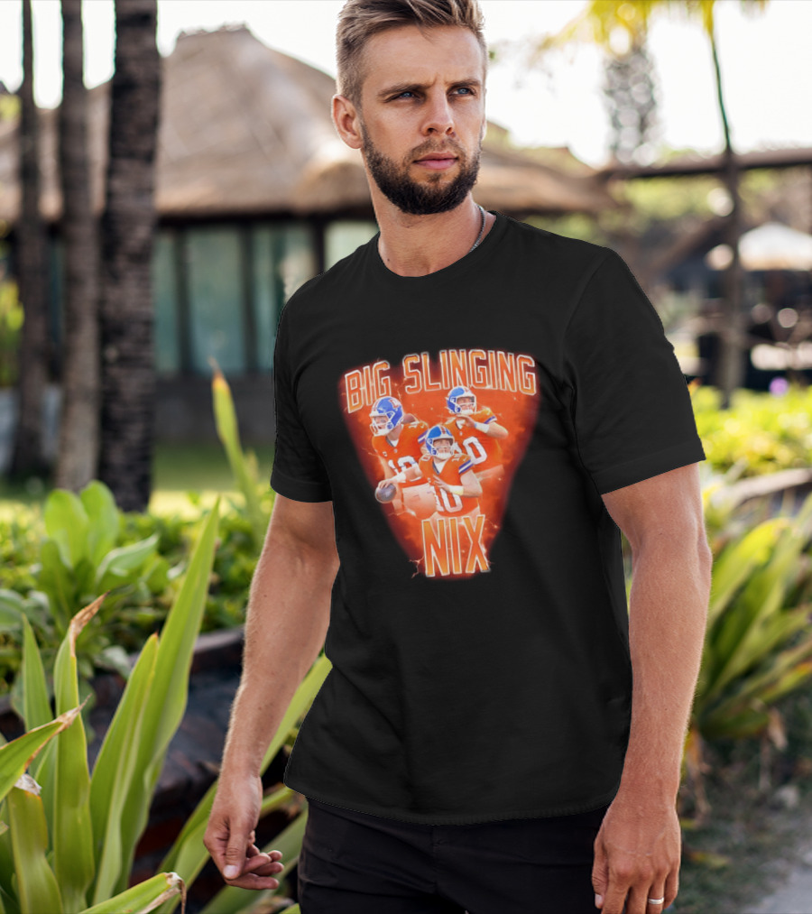 Denver Broncos Big Slinging Bo Nix Collage T-Shirt
