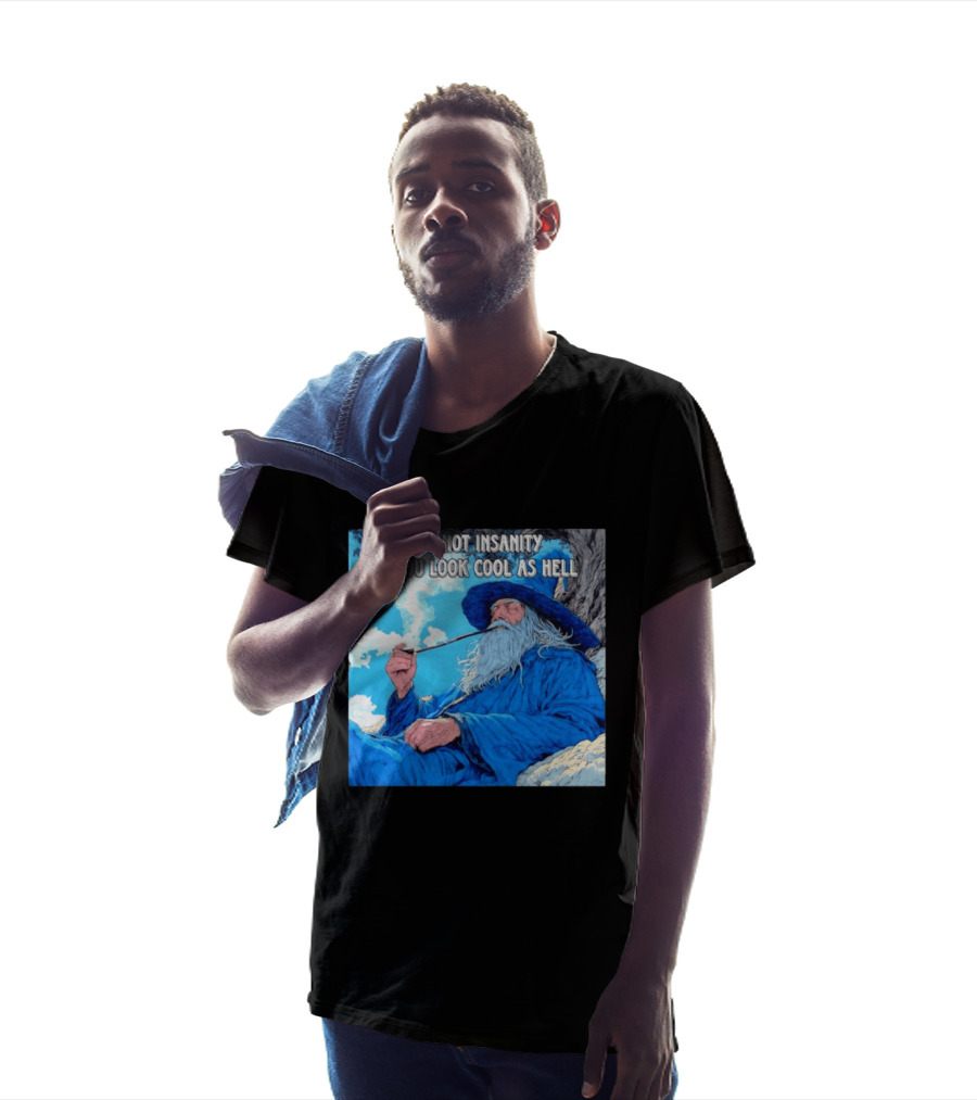It's Not Insanity If You Look Cool As Hell Wizard Smoking Pipe T-Shirt