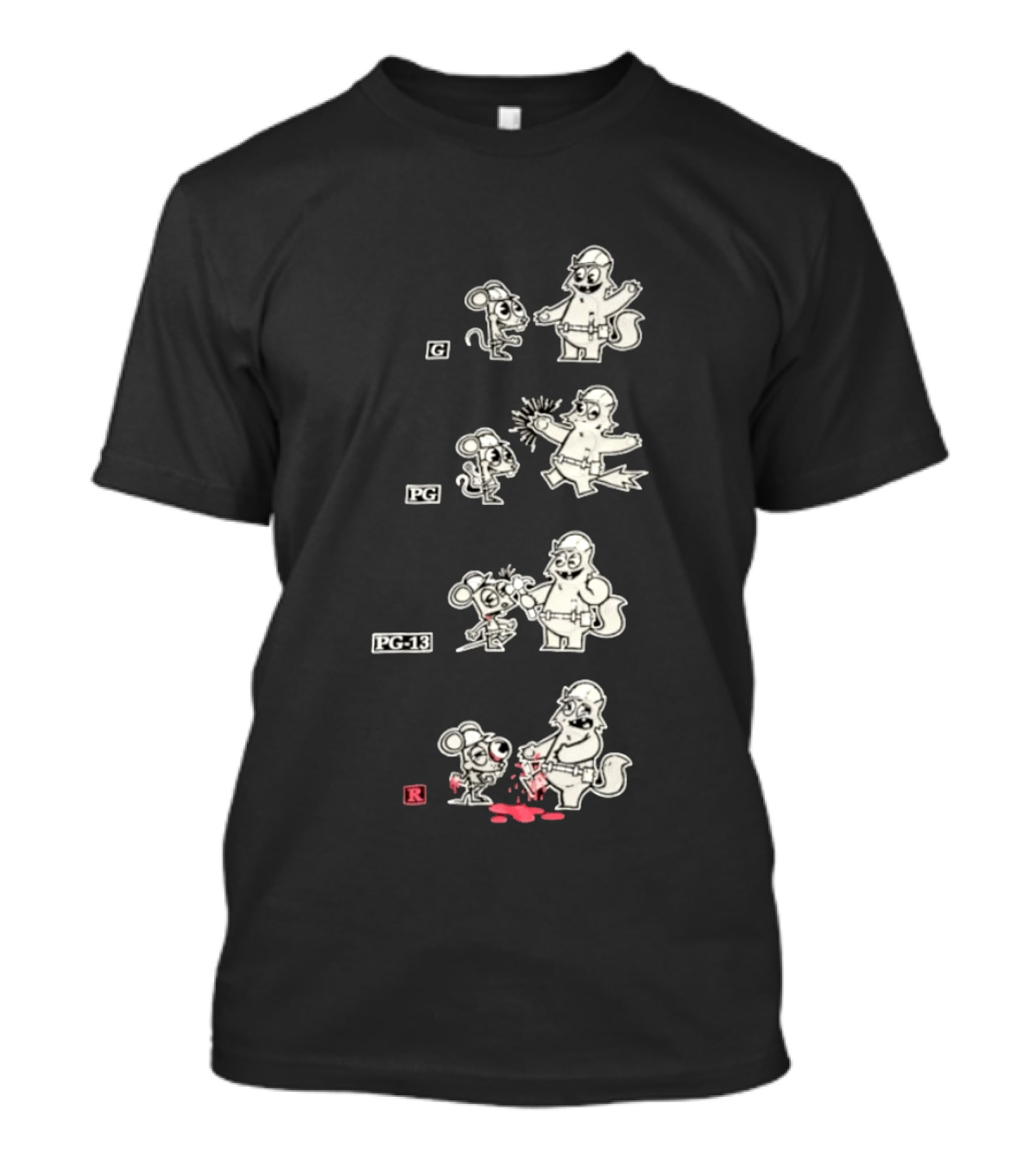 G PG PG 13 R Happy Tree Friends Cartoon Violence Sequence T-Shirt