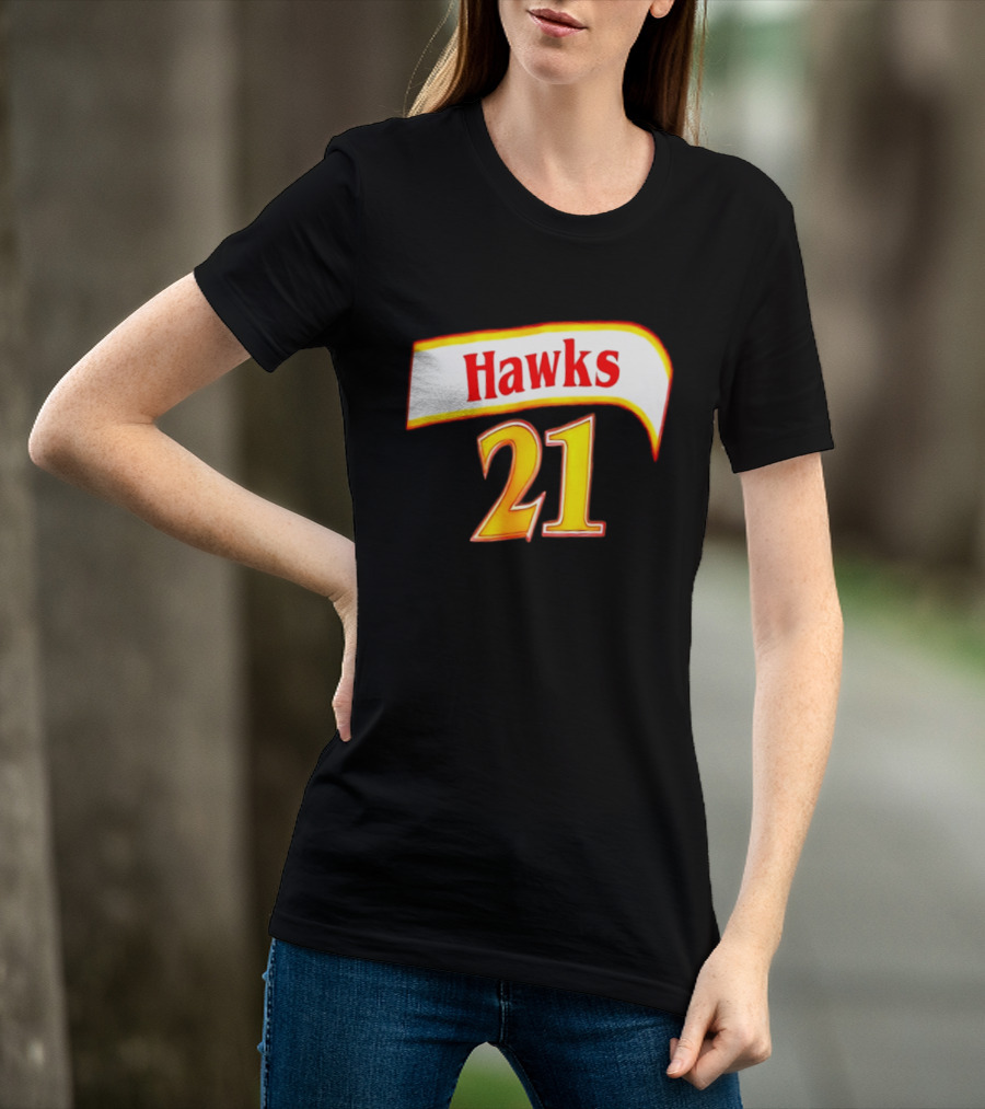 Hawks 21 Basketball Jersey NBA Team Edition T-Shirt