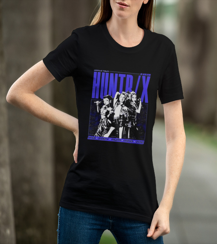 HUNT X World Tour Nira Zoey Rumi Mira Zoe Blue T-Shirt
