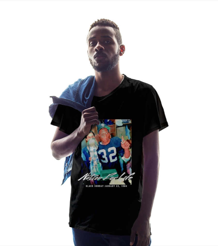 Marcus Allen Nation For Life Black Sunday January 22 1984 T-Shirt