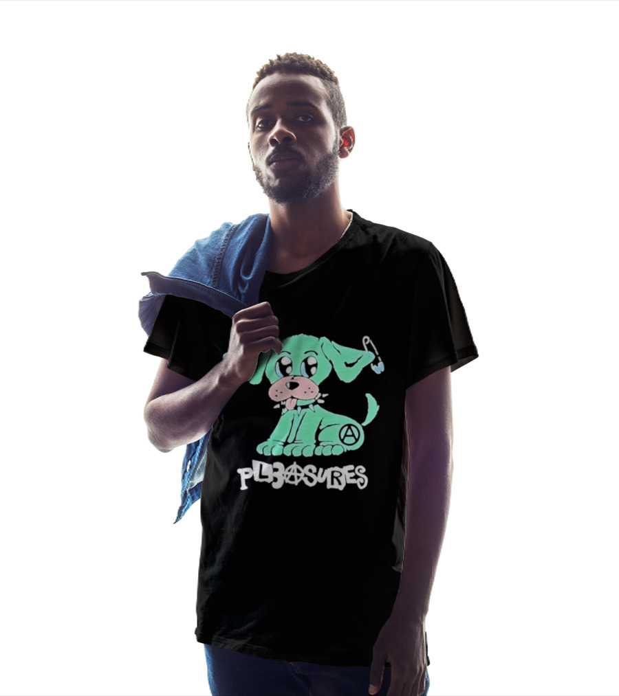 Pleasures Ruff Neon Dog Safety Pin T-Shirt