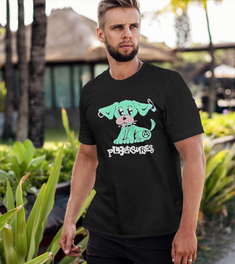 Pleasures Ruff Neon Dog Safety Pin T-Shirt
