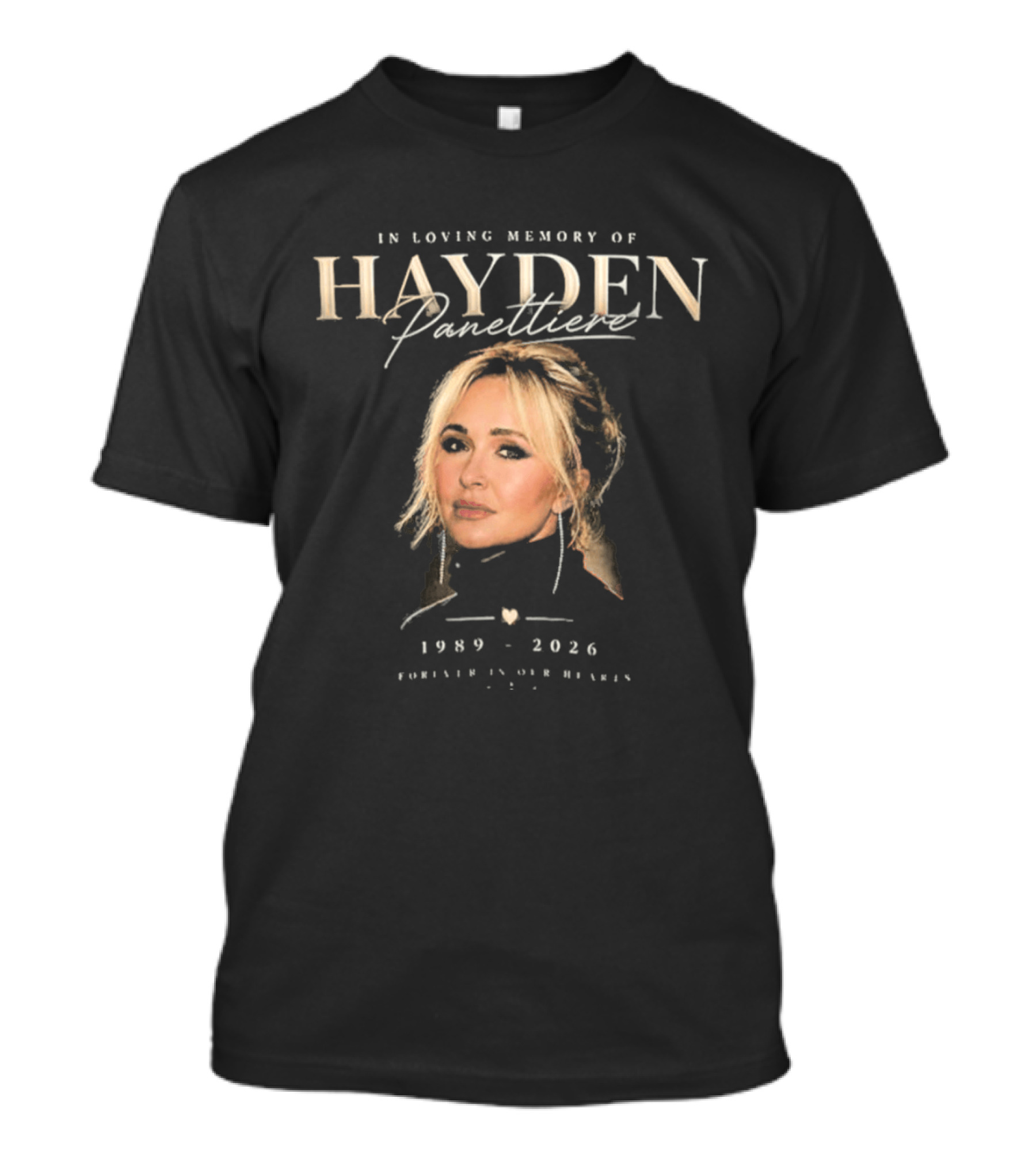 In Loving Memory Hayden Panettiere 1989 2026 Forever In Our Heart T-Shirt
