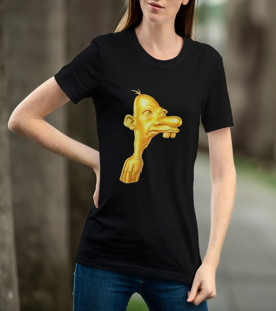 Neegy Meme Cartoon Golden Head T-Shirt