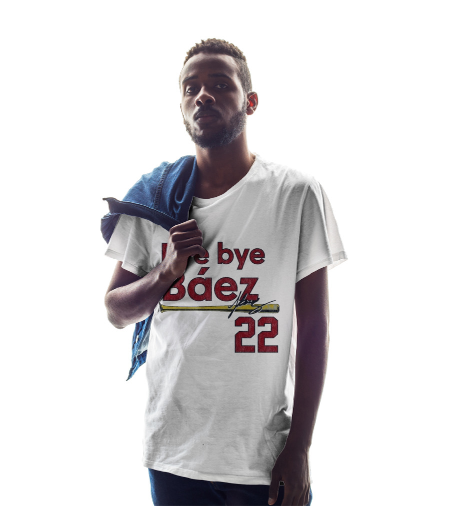 Bye Bye Báez St. Louis Cardinals MLB 2026 Number 22 Baseball Bat Signature T-Shirt