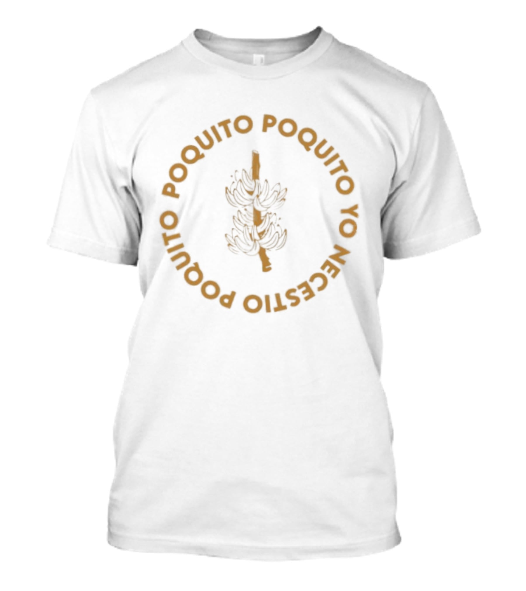 Poquito Poquito Yo Necesito Banana Fruit Circular T-Shirt