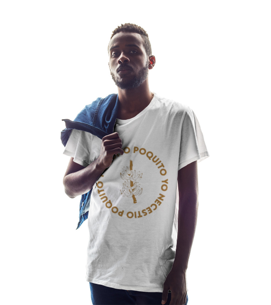 Poquito Poquito Yo Necesito Banana Fruit Circular T-Shirt