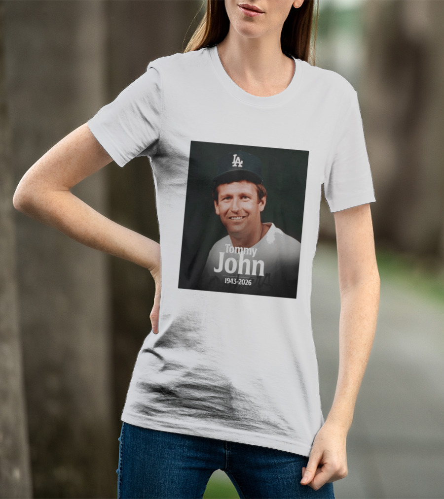 Tommy John 1943 2026 Los Angeles Baseball Memoriam T-Shirt