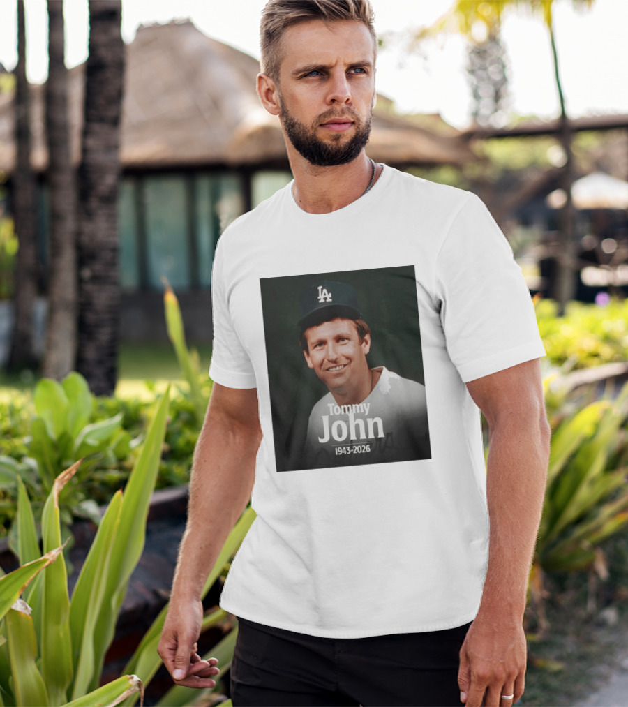 Tommy John 1943 2026 Los Angeles Baseball Memoriam T-Shirt