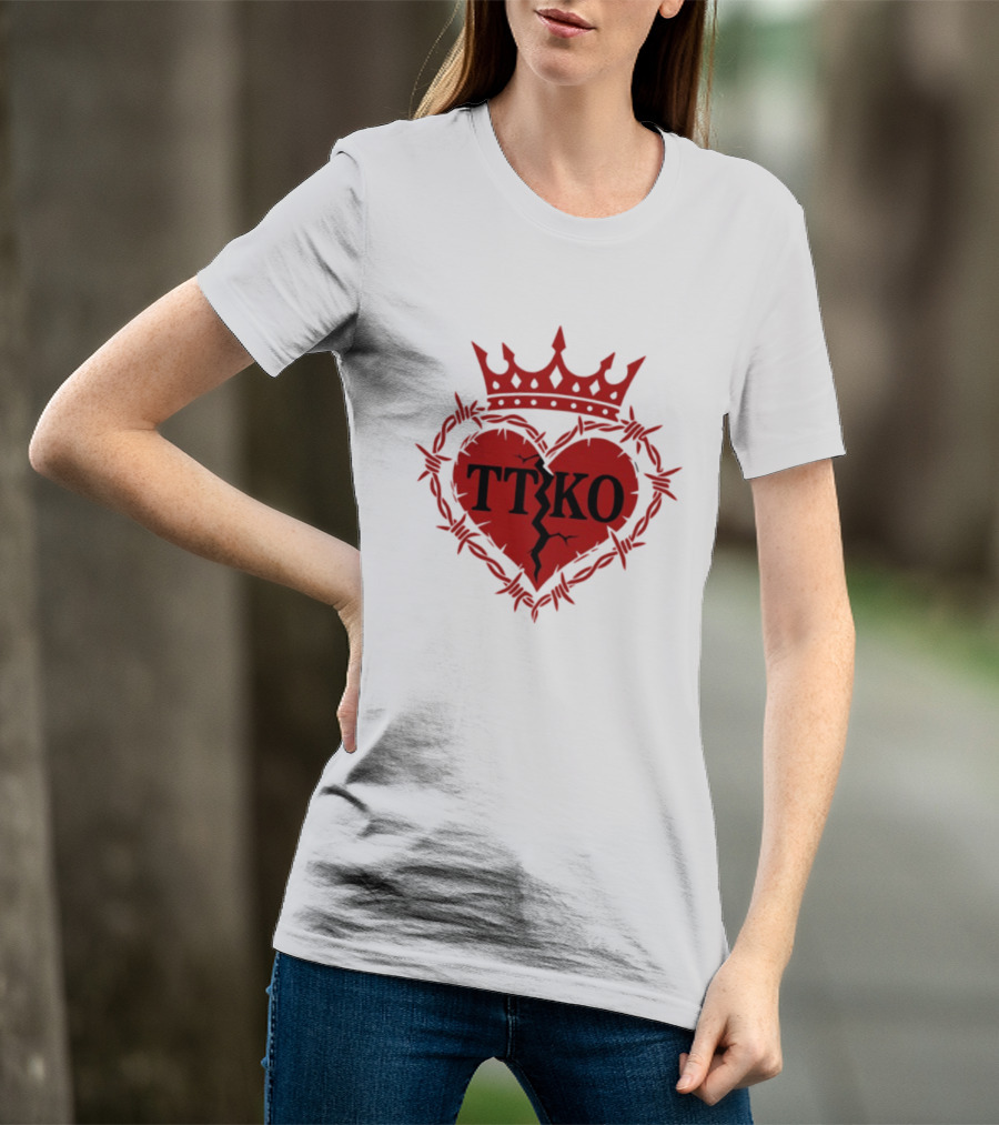 TTKO Broken Heart Crown Barbed Wire T-Shirt