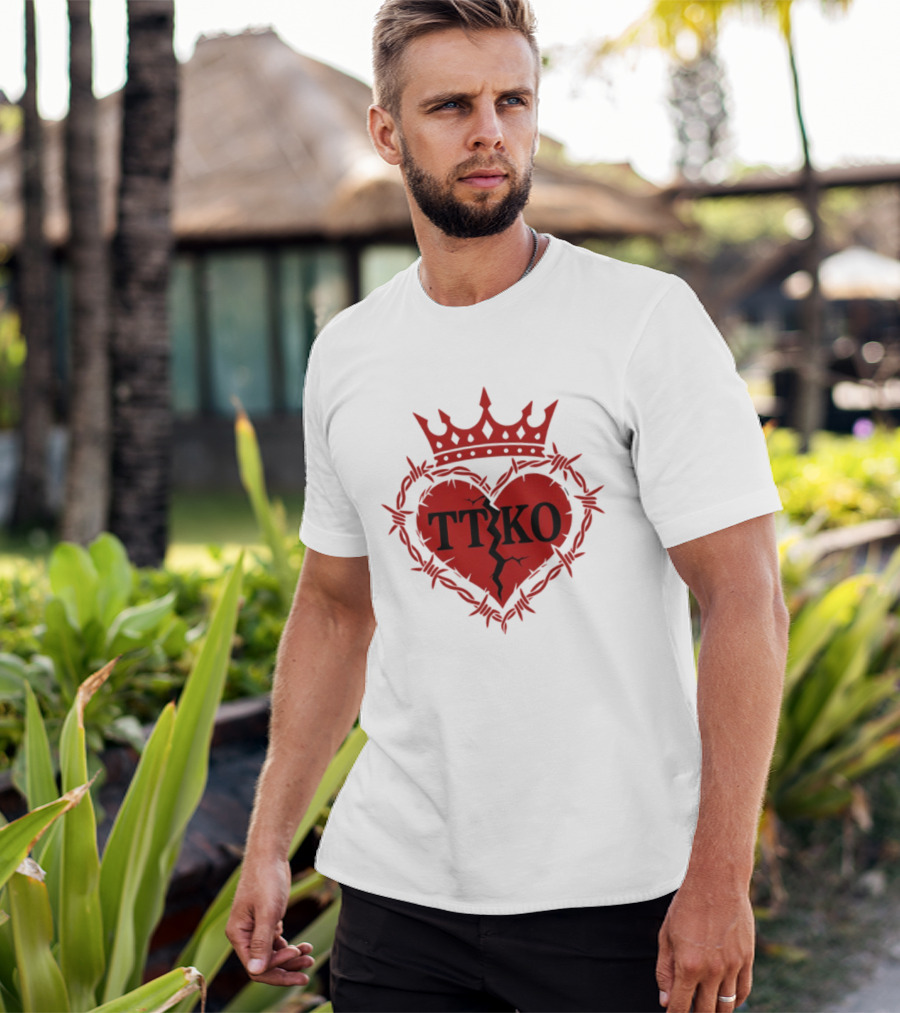 TTKO Broken Heart Crown Barbed Wire T-Shirt