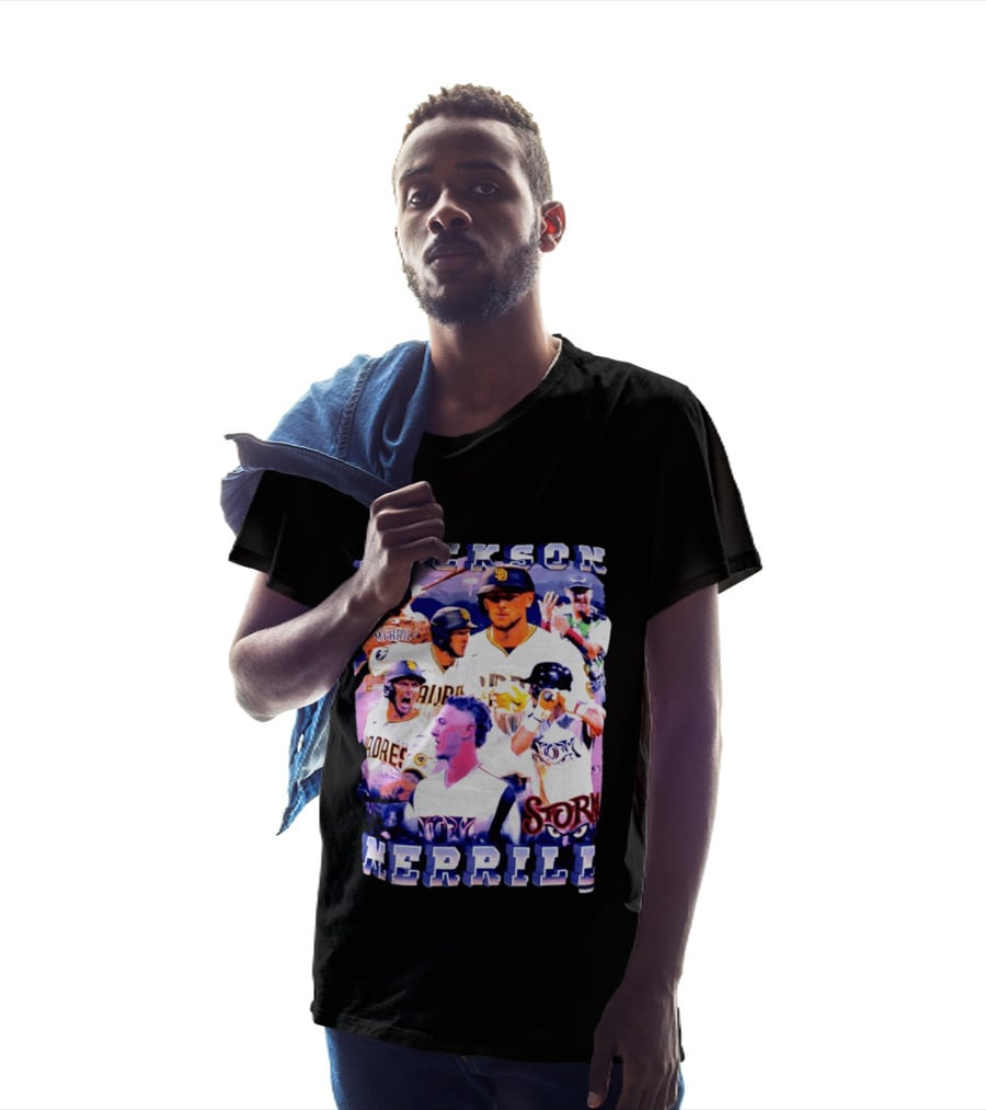 Jackson Merrill Padres Storm Baseball Collage San Diego T-Shirt