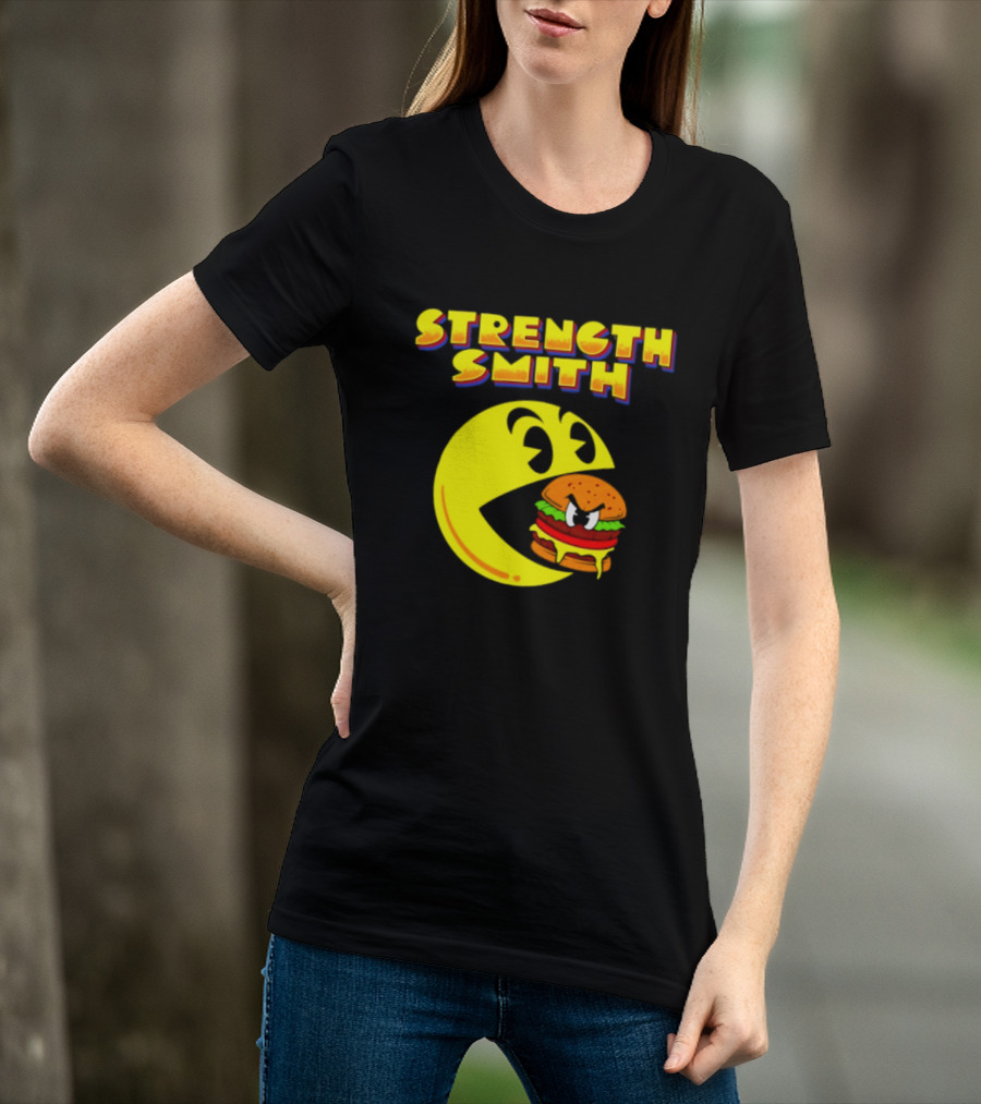 Strength Smith Pac Man Vs Burger Gaming Showdown T-Shirt