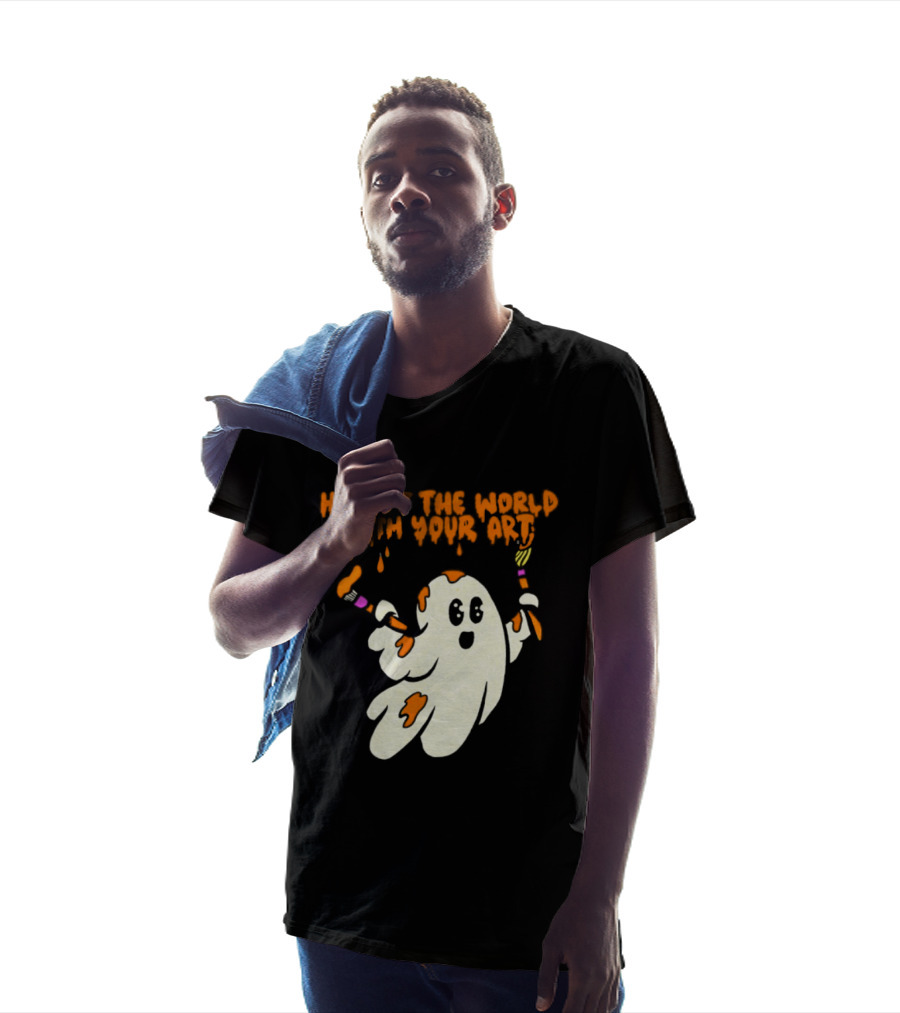 Haunt The World With Your Art Ghost Creativity Brushes T-Shirt