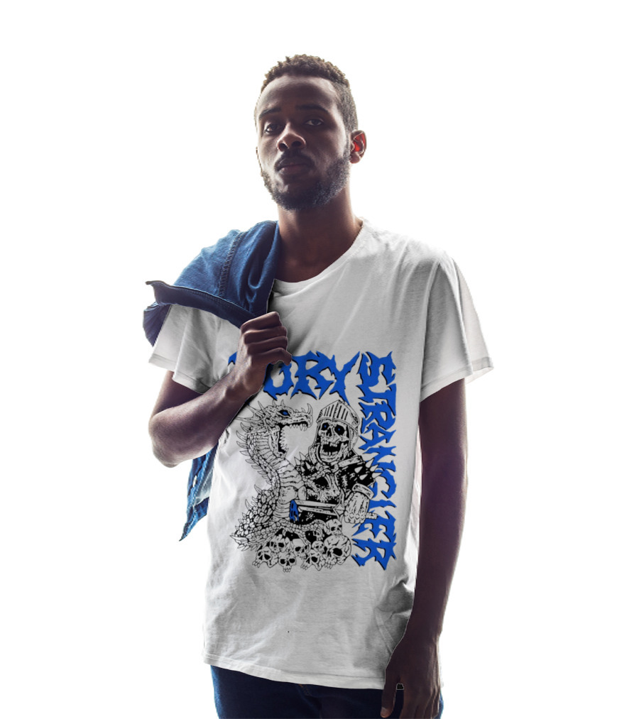 Fury Stranger Skeleton Knight And Dragon T-Shirt