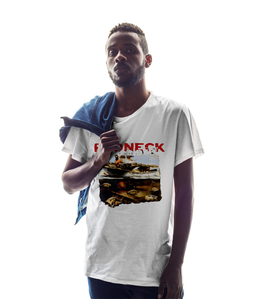 Redneck Fishfinder Fishing Boat Scene With Underwater View T-Shirt
