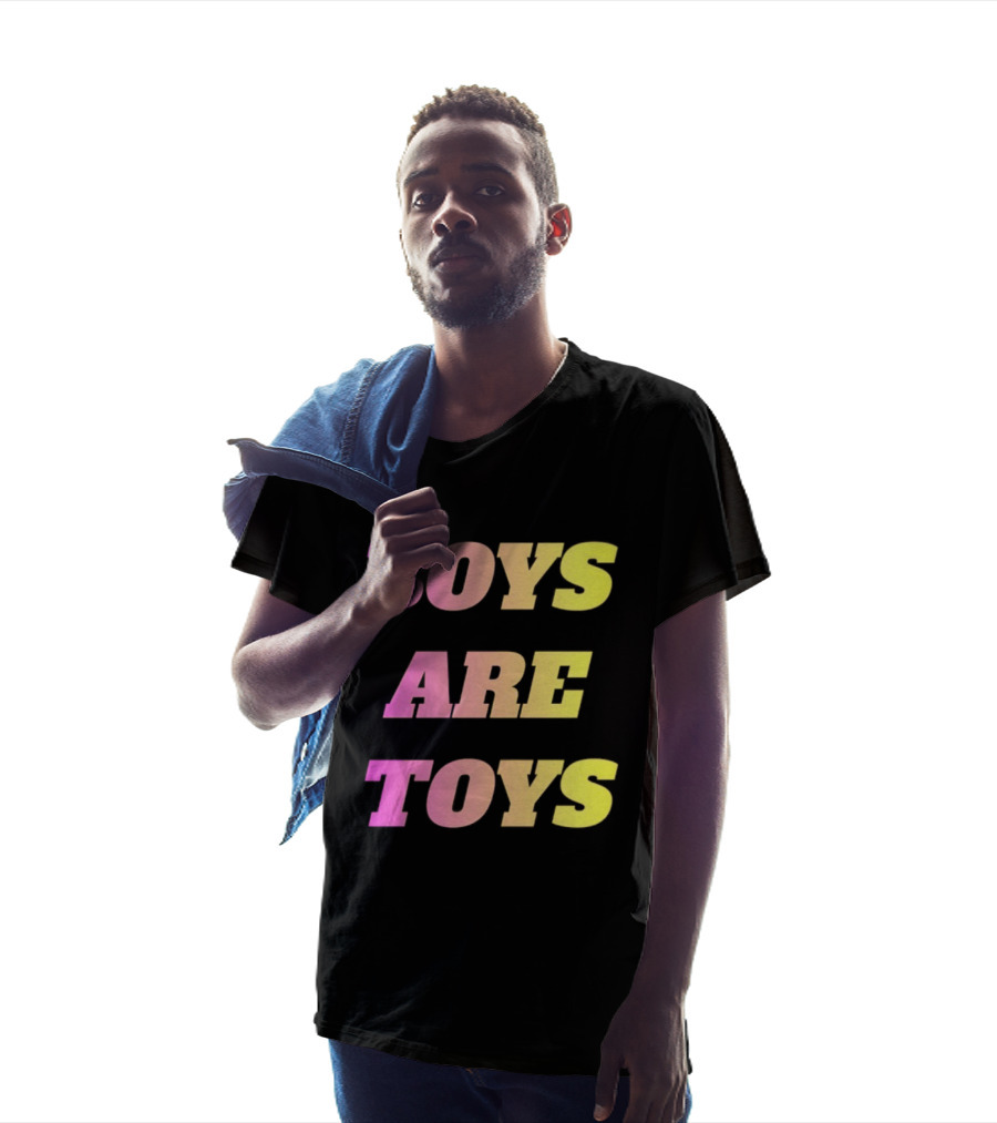 Boys Are Toys Gradient Pink And Yellow T-Shirt