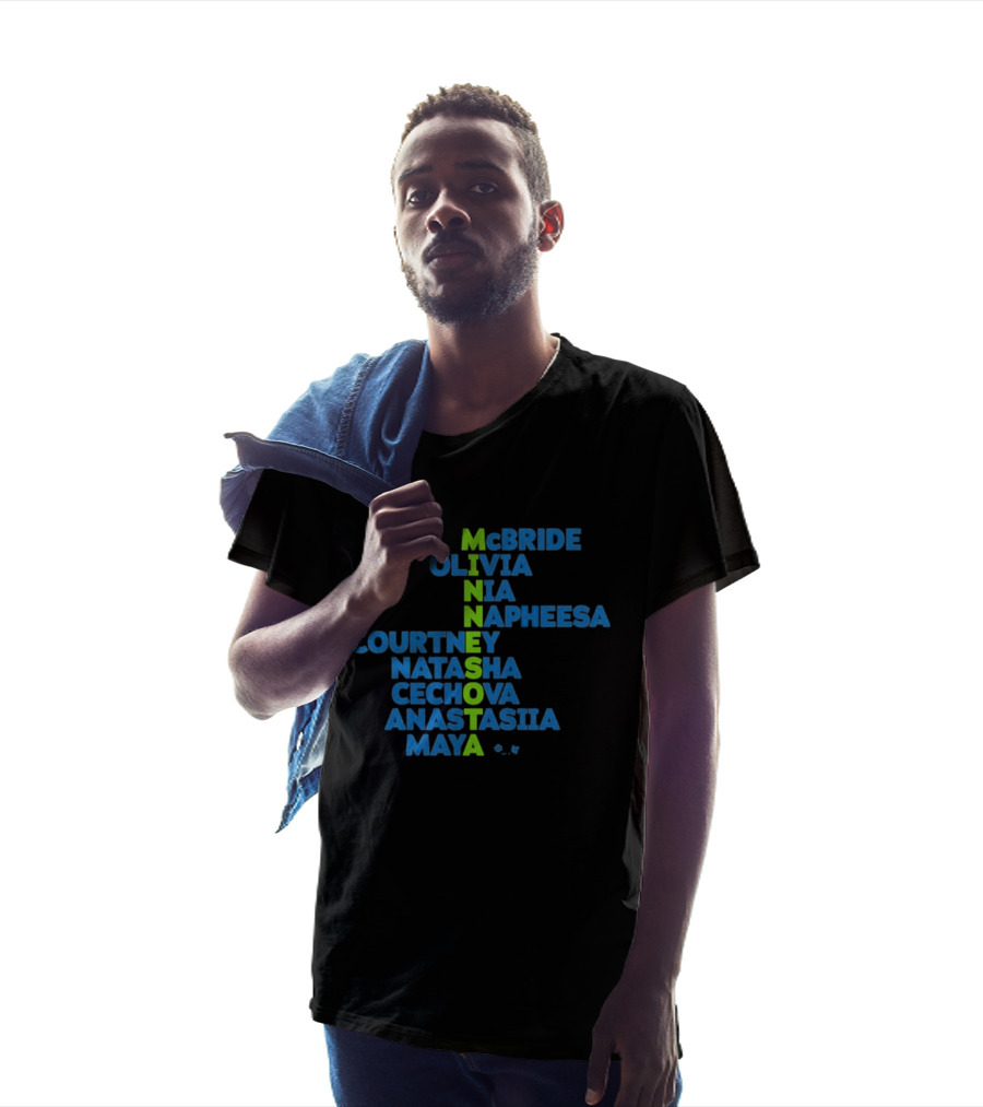 Minnesota McBride Olivia Nia Napheesa Courtney Natasha Cechova Anastasiia Maya 2026 Names T-Shirt