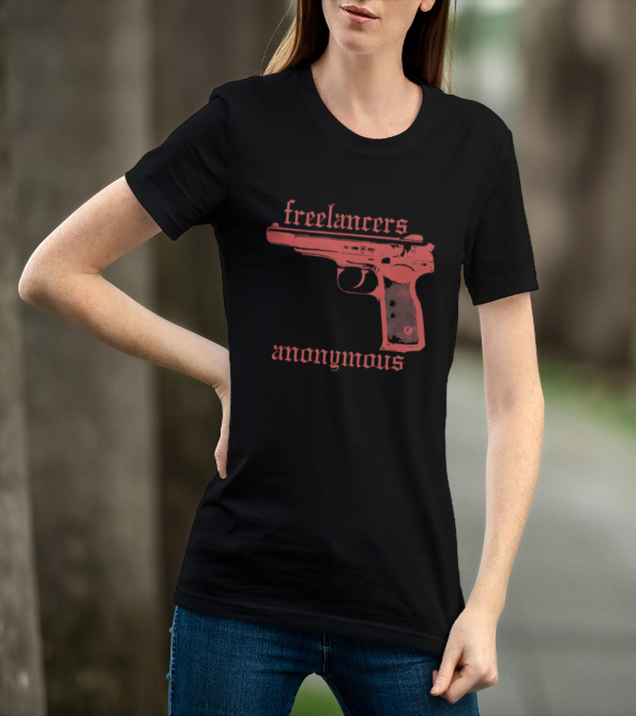 Freelancers Anonymous Gun Image T-Shirt