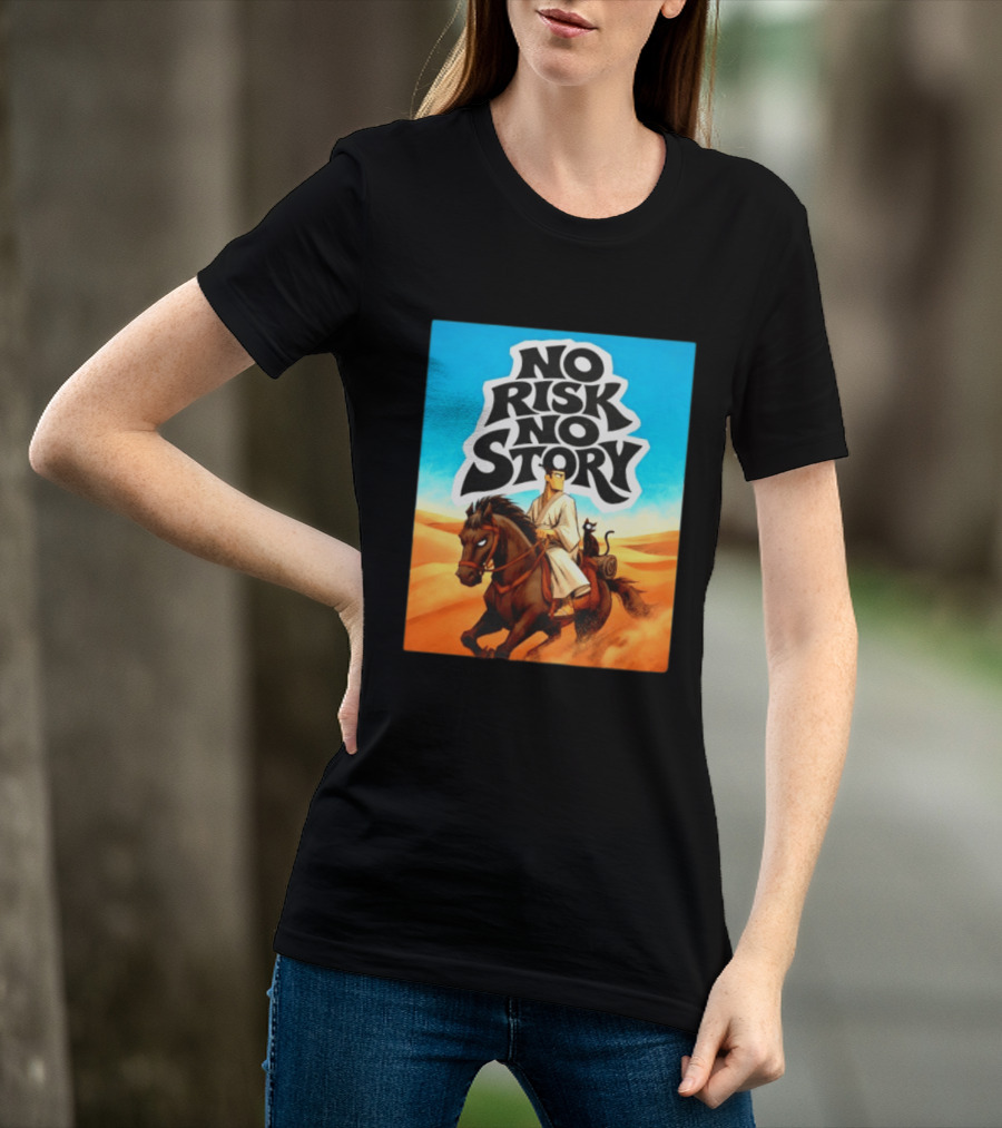 No Risk No Story Samurai Jack Cartoon Network Desert Adventure T-Shirt