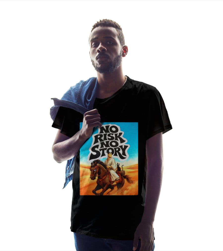 No Risk No Story Samurai Jack Cartoon Network Desert Adventure T-Shirt