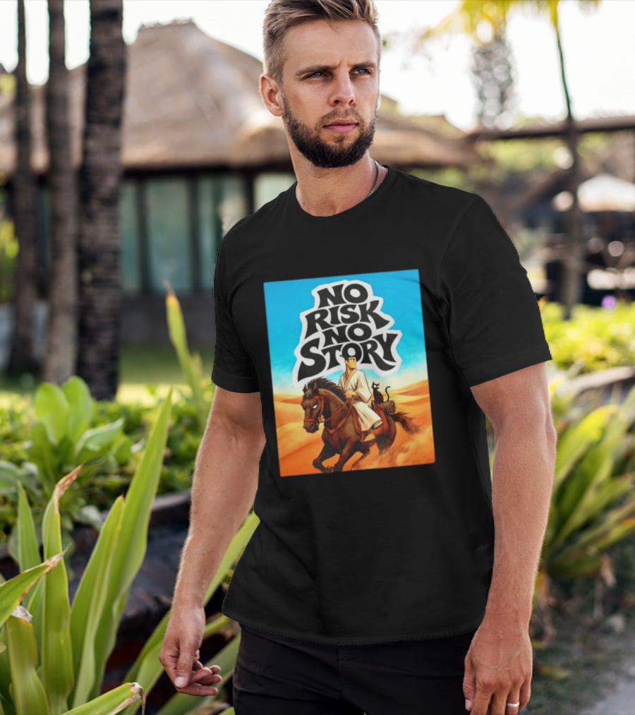 No Risk No Story Samurai Jack Cartoon Network Desert Adventure T-Shirt
