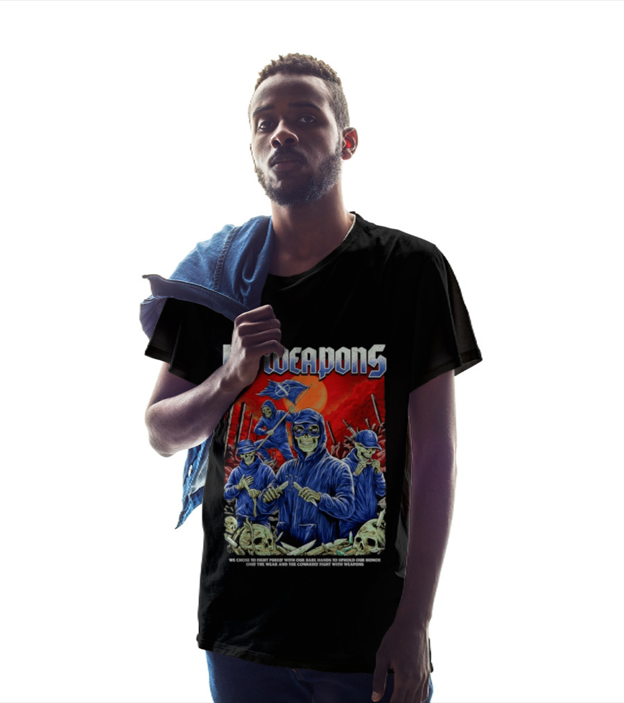 No Weapons Skeleton Warriors Bare Hands Honor Fight T-Shirt