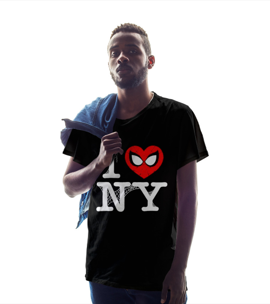I Love NY Spider Man Marvel Superhero Iconic Web T-Shirt
