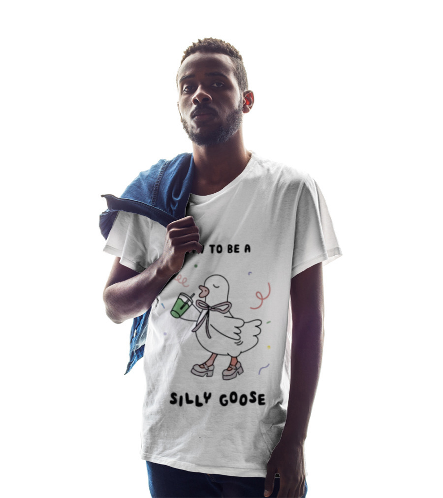 Omw To Be A Silly Goose Duck Coffee Scarf Confetti Fun T-Shirt