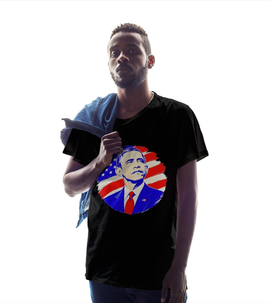 Barack Obama American Flag US President T-Shirt