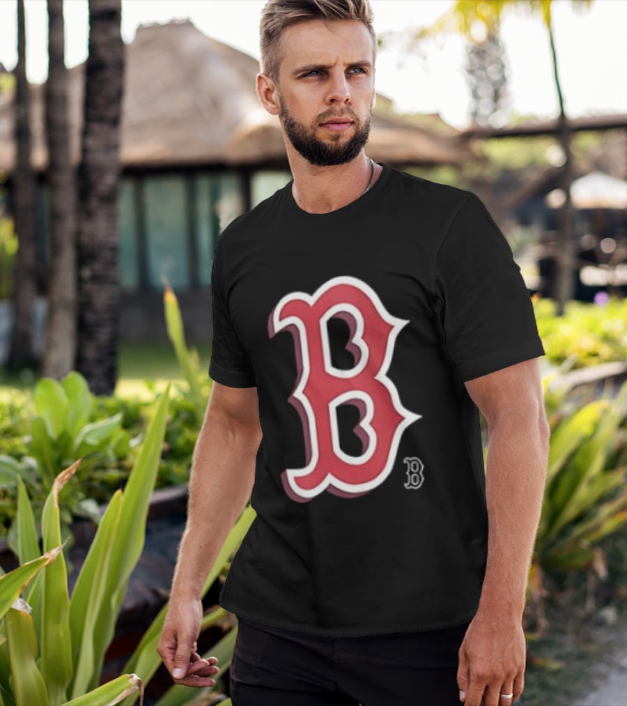 Boston Red Sox Cartoon B Two Sided T-Shirt