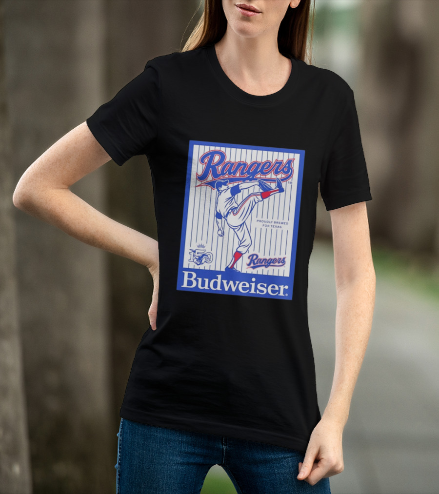 Budweiser Rangers Proudly Brewed For Texas 150 Years T-Shirt