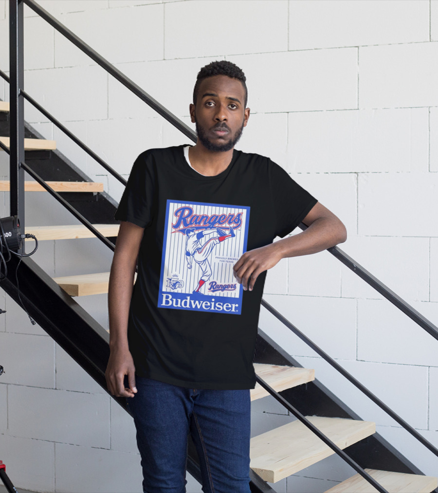 Budweiser Rangers Proudly Brewed For Texas 150 Years T-Shirt
