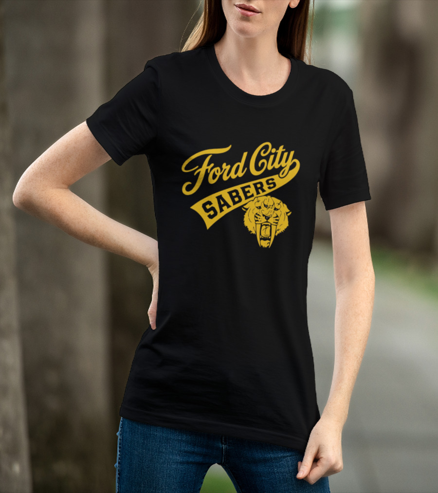 Ford City Sabers Yellow Lion T-Shirt