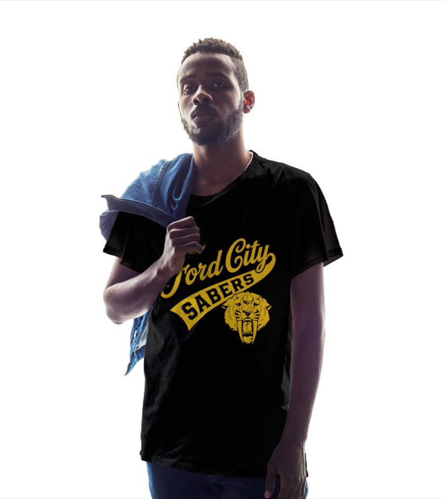 Ford City Sabers Yellow Lion T-Shirt