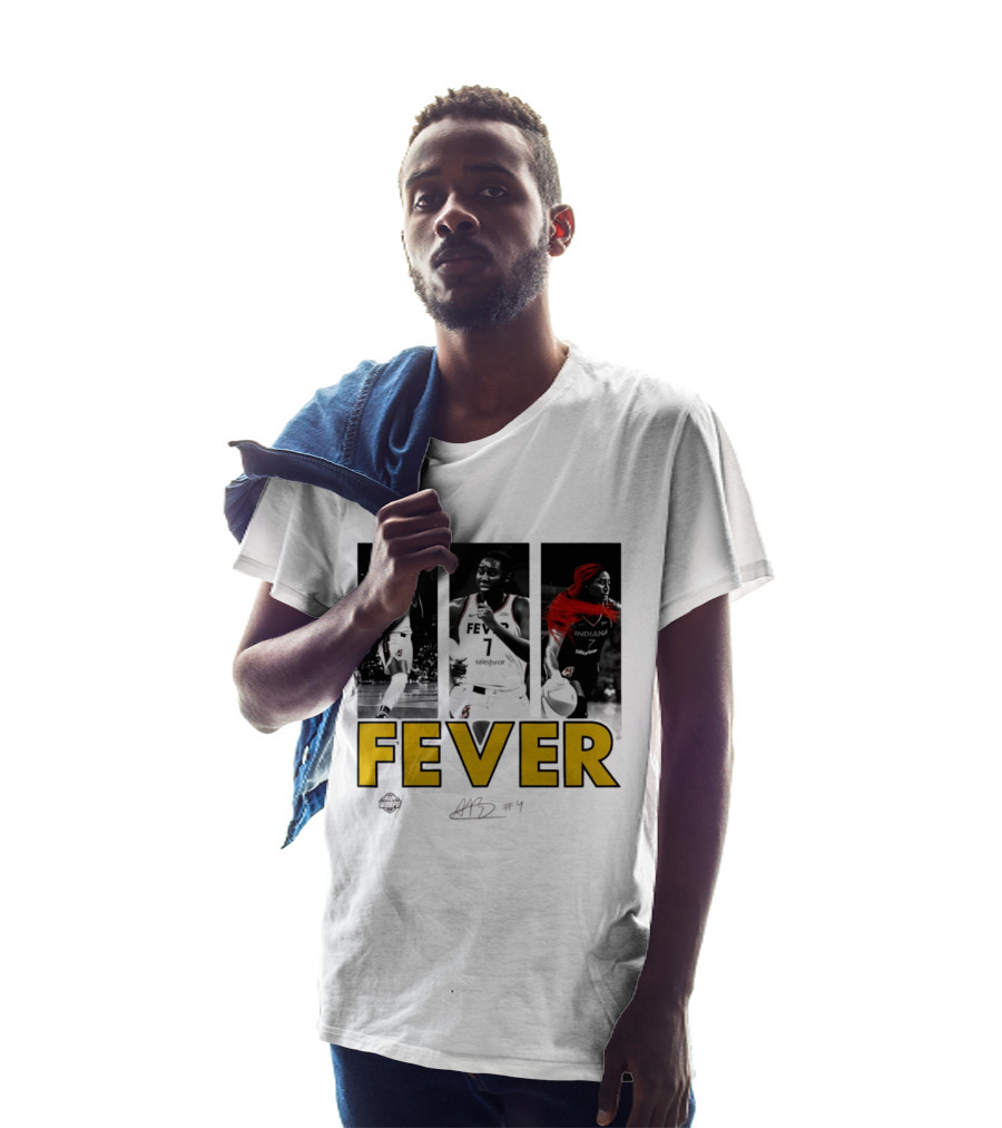 Indiana Fever Aliyah Boston WNBA Player Collage Signature T-Shirt