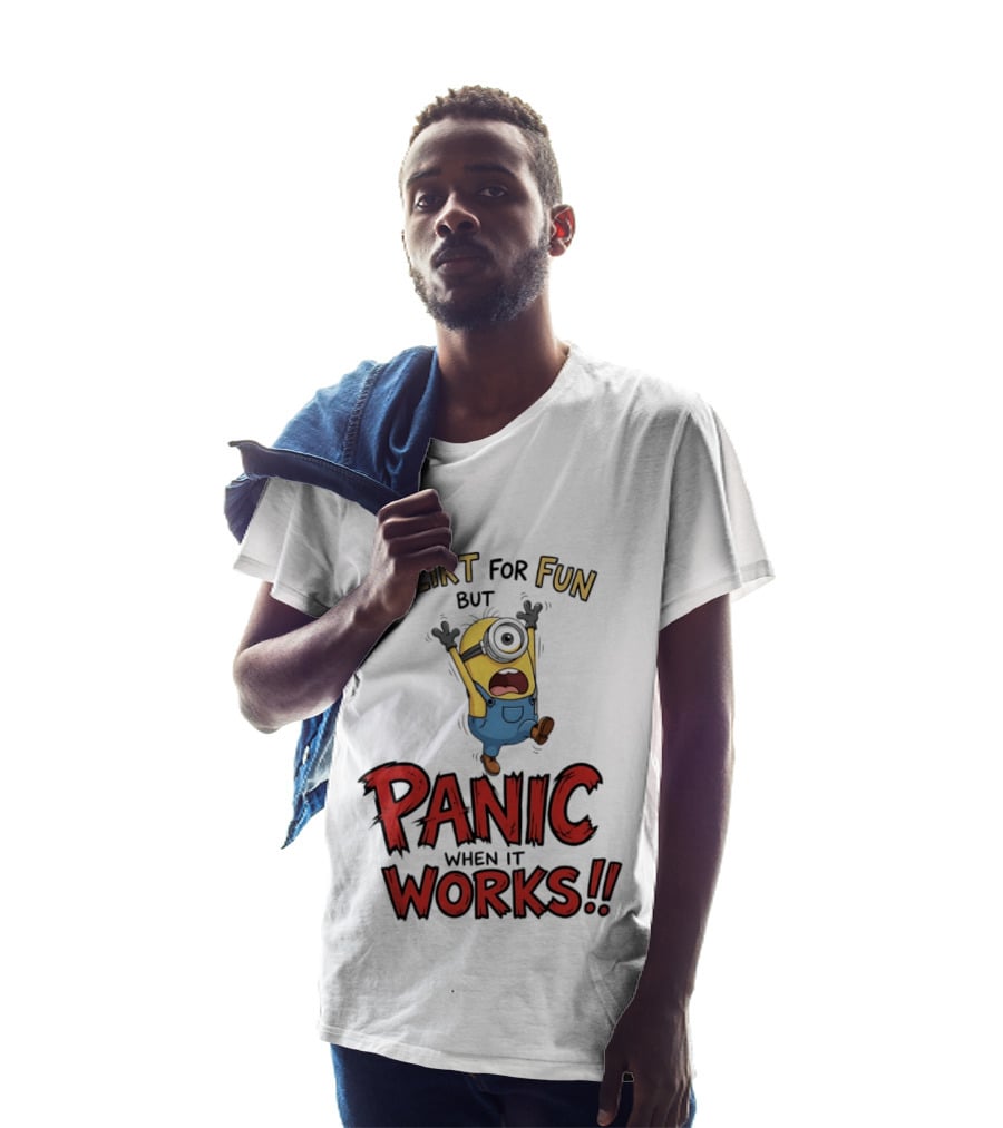 I Flirt For Fun But Panic When It Works Minion Humor T-Shirt