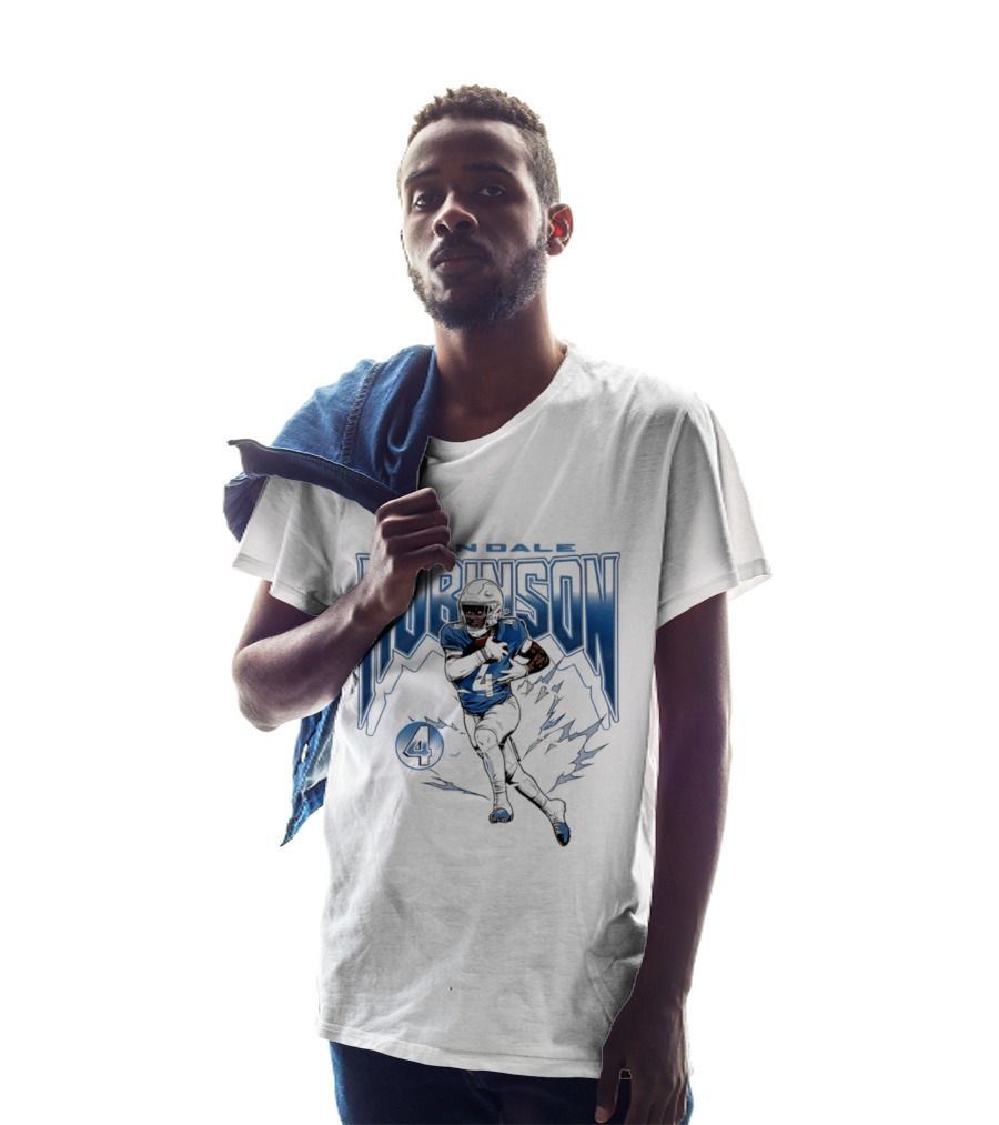 Wan'Dale Robinson 4 Tennessee Titans Lightning Burst T-Shirt
