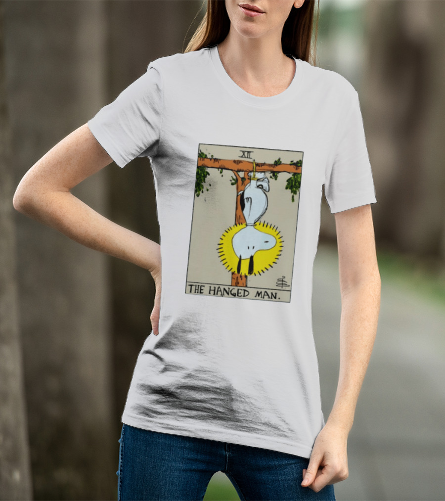 Snoopy The Hanged Man Tarot Card XII Peanuts T-Shirt