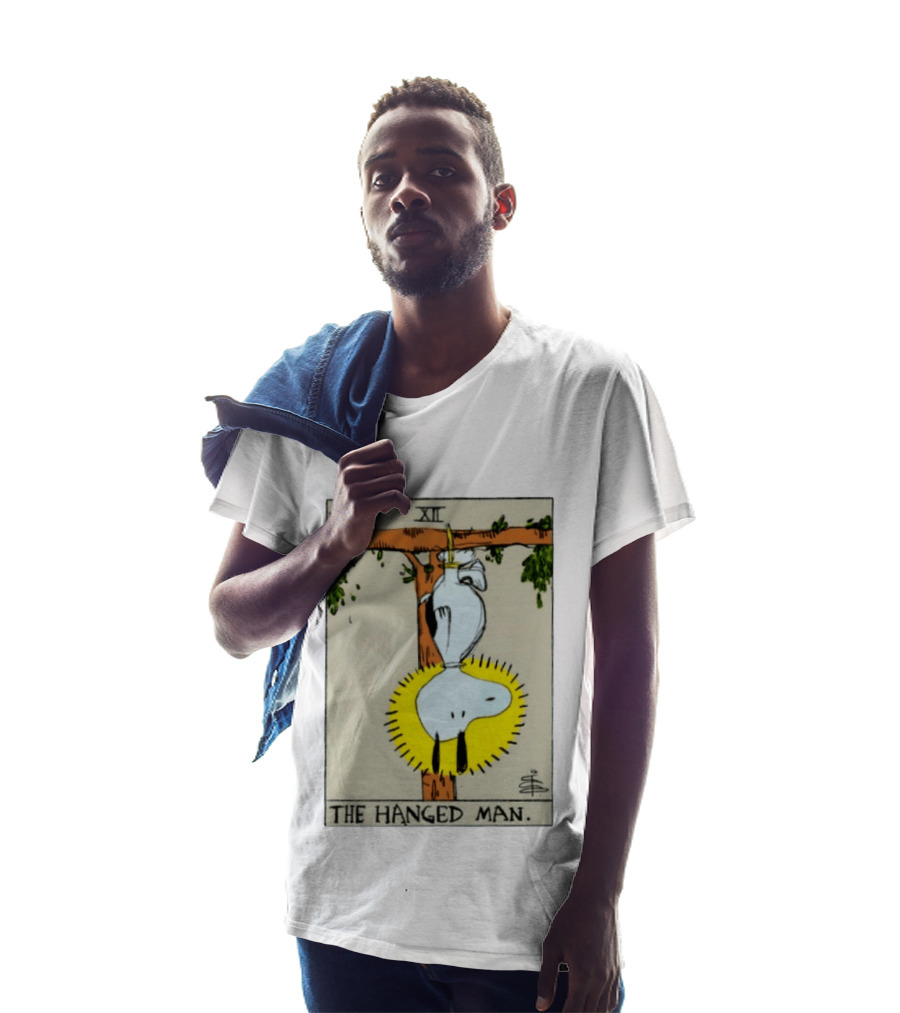 Snoopy The Hanged Man Tarot Card XII Peanuts T-Shirt