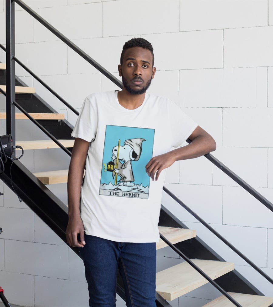 Snoopy The Hermit Tarot Peanuts Charlie Brown T-Shirt
