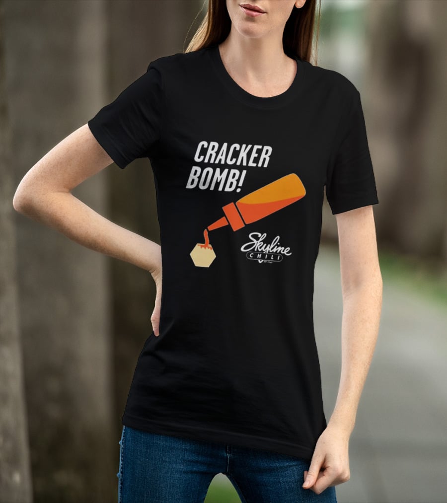 Cracker Bomb Skyline Chili Hot Sauce Fun T-Shirt