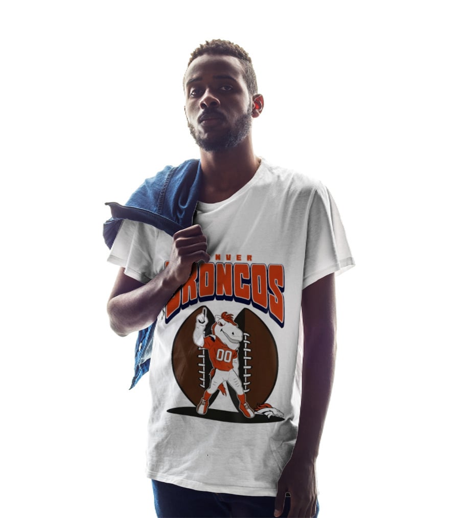 Denver Broncos 2026 Mascot Miles And Football T-Shirt
