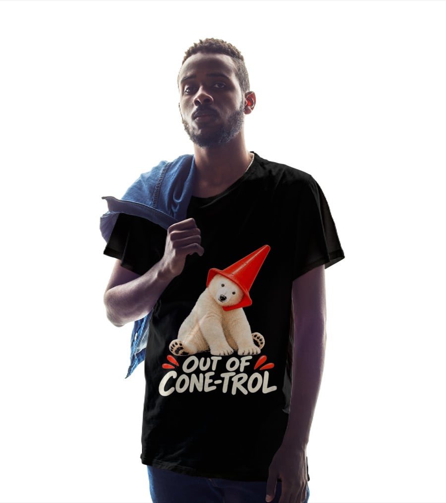 Out Of Cone Trol Polar Bear Traffic Cone Viral T-Shirt