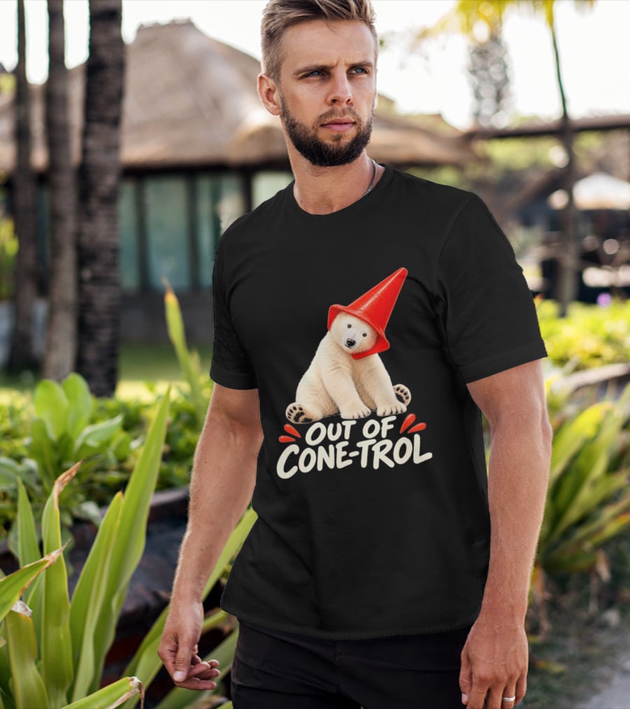Out Of Cone Trol Polar Bear Traffic Cone Viral T-Shirt