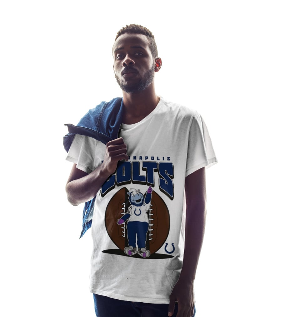 Indianapolis Colts Blue Mania Mascot Football 2026 T-Shirt
